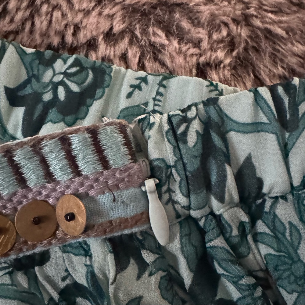 NWT - Anthropologie‎ Nikasha turquoise floral tier short skirt with beading. - Picture 6 of 12